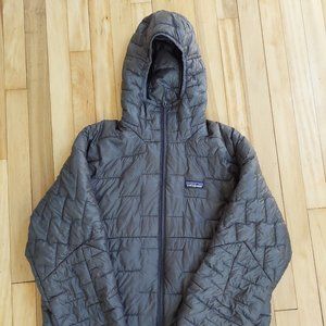 Patagonia Micro Puff Hoody - men's large, forge gray - EUC